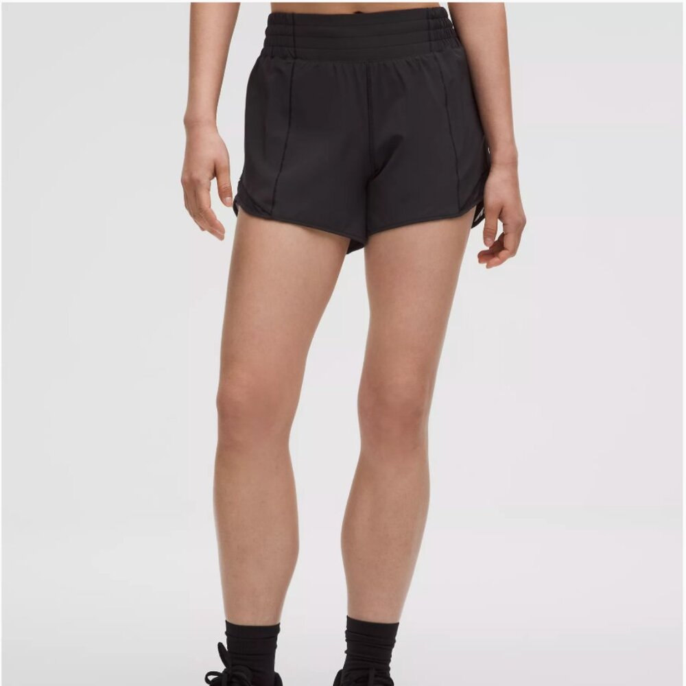 Lululemon Hotty Hot Short *High-Rise Long 4" Black